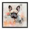 Stupell Industries French Bulldog Abstract Framed Floater Canvas Wall Art